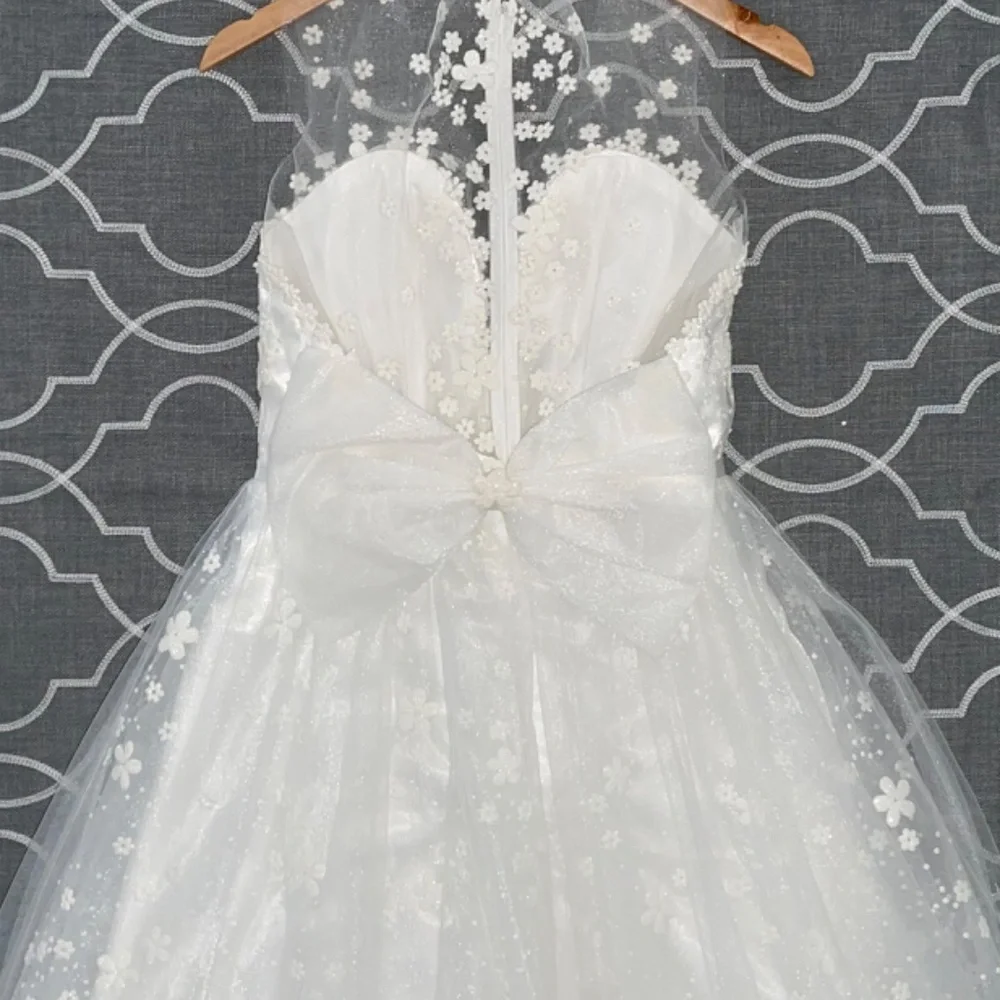 Sparkly Tulle Wedding Boho Ball Gown - Picture 3 of 7